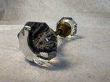 Antique Clear Glass Door Knob Sets with Spindles - 4 Different Pairs