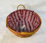 Longaberger 1999 Holiday Hostess Pinecone Basket with Liners