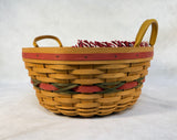 Longaberger 1999 Holiday Hostess Pinecone Basket with Liners