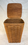 1986 Longaberger 22" Hamper Basket with Attached Lid