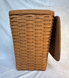 1986 Longaberger 22" Hamper Basket with Attached Lid