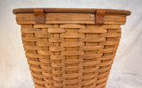 1986 Longaberger 22" Hamper Basket with Attached Lid
