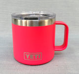 Coral Pink Yeti Rambler 14 oz. Mug with Lid