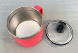 Coral Pink Yeti Rambler 14 oz. Mug with Lid