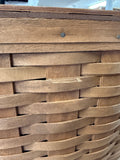 1986 Longaberger 22" Hamper Basket with Attached Lid