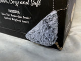 Morgan Home Fashions Faux Fur Weighted Blanket, Gray, 15 lb., 52" x 72" - Brand New!