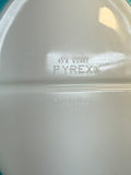 Vintage Pyrex 1.5 Qt Snowflake Blue Divided Dish