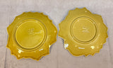 Woodfield Steubenville Buffet Plates - 2 Gray, 2 Golden Fawn, 2 Seafoam - Lot of 6