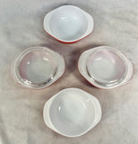 Pyrex Deep Pink 8 oz. Round Ovenware Dishes - Lot of 4 Bowls, 2 Lids