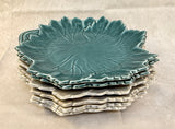 Woodfield Steubenville Seafoam and Gray Buffet Plates - Lot of 6