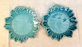 Woodfield Steubenville Seafoam and Gray Buffet Plates - Lot of 6