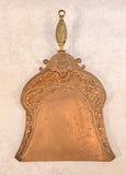 Antique Art Nouveau Copper Crumb Dust Pan and Broom Set