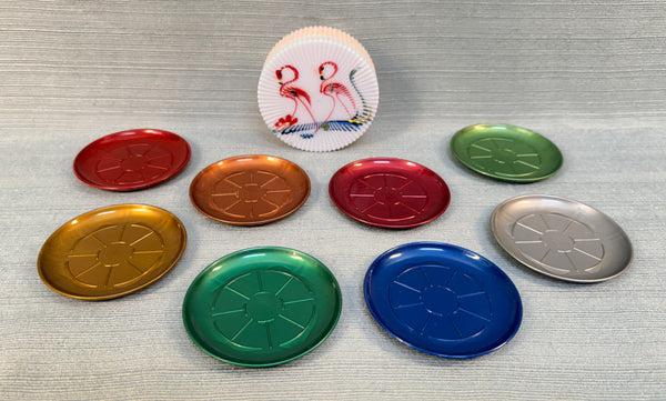 Set of Colorful Coasters with Storage Box