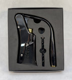 Williams Sonoma Lever Wine Opener, Gunmetal with Gold - Brand New!