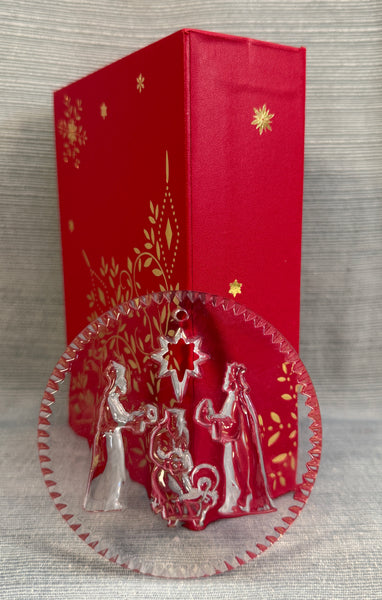 Waterford Nativity 3 Wise Men 2017 Glass Ornament - Like New!