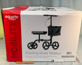 Equate Mobility Folding Knee Walker with Storage Bag - Brand New!