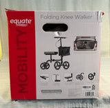 Equate Mobility Folding Knee Walker with Storage Bag - Brand New!