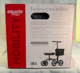 Equate Mobility Folding Knee Walker with Storage Bag - Brand New!