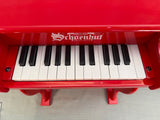 Schoenhut 25-Key Kid's Elite Spinet Upright Piano with Stool, Red - Brand New!