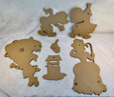 Vintage Nursery Rhymes 1950s Dolly Toy Wall Hangings - Lot of 6