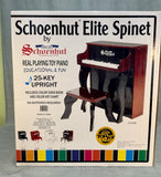 Schoenhut 25-Key Kid's Elite Spinet Upright Piano with Stool, Red - Brand New!