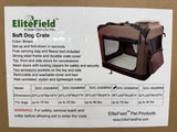 EliteField Soft Dog Crate, Medium (36" x 24" x 28" h), Brown - Brand New!