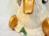 Large Ceramic Swan Christmas Sleigh Planter, 13" x 14" x 12.5"