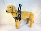 Black Leather Guide Dog Padded Harness