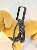 Black Leather Guide Dog Padded Harness