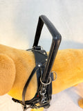 Black Leather Guide Dog Padded Harness