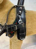 Black Leather Guide Dog Padded Harness