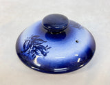 Large Blue Transferware Pottery Tea Pot