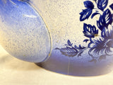 Large Blue Transferware Pottery Tea Pot