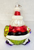 Christopher Radko 25th Anniversary Santa & Present Glass Ornaments