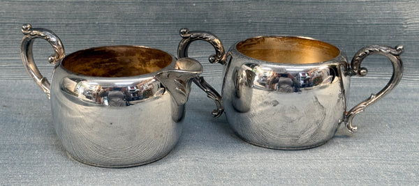Wm. A. Rogers Silver Plate Cream and Sugar Set