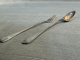 Towle Old Newbury 1900 Sterling Olive Fork & Pierced Spoon