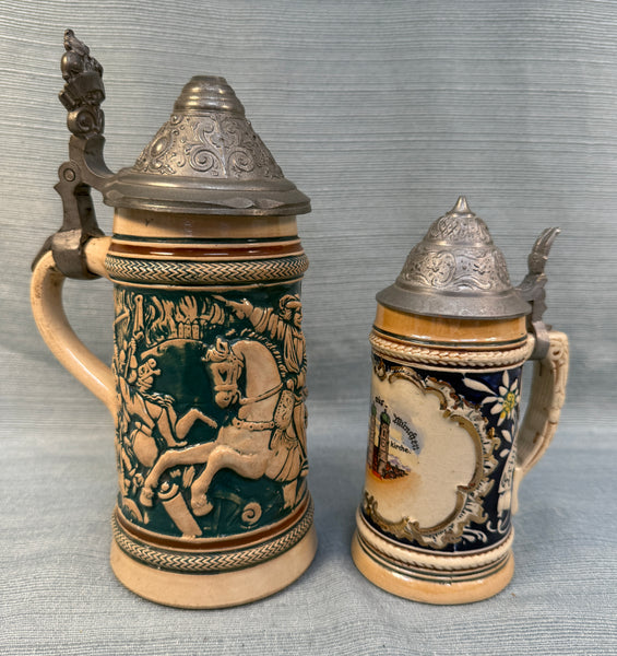 Pair of German Steins