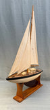 Large Wooden Model Sailboat