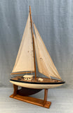 Large Wooden Model Sailboat