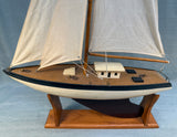 Large Wooden Model Sailboat