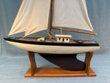 Large Wooden Model Sailboat