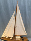 Large Wooden Model Sailboat