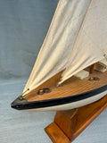 Large Wooden Model Sailboat