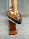 Large Wooden Model Sailboat