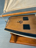 Large Wooden Model Sailboat
