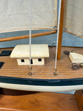 Large Wooden Model Sailboat