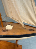 Large Wooden Model Sailboat