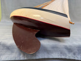 Large Wooden Model Sailboat