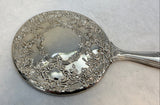 Silver Plated Ornate Rose Patten Vanity Hand Mirror (Missing Mirror)