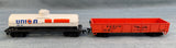 Union 76 Tanker and Rio Grande Gondola HO Scale Model Train Cars